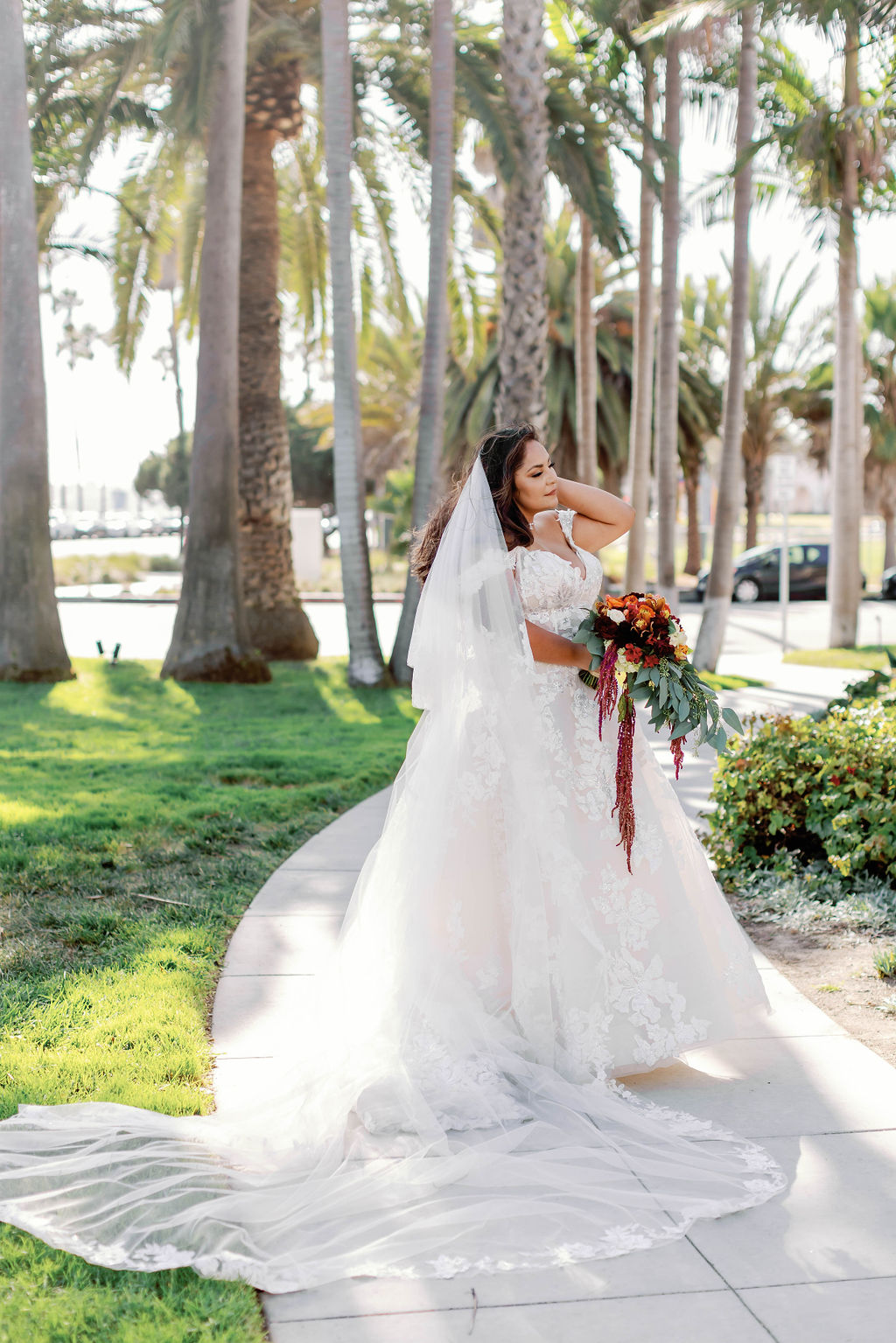 Bridal portrait at Mission Santa Barbara wedding | Photo by Sarah Block Photography
