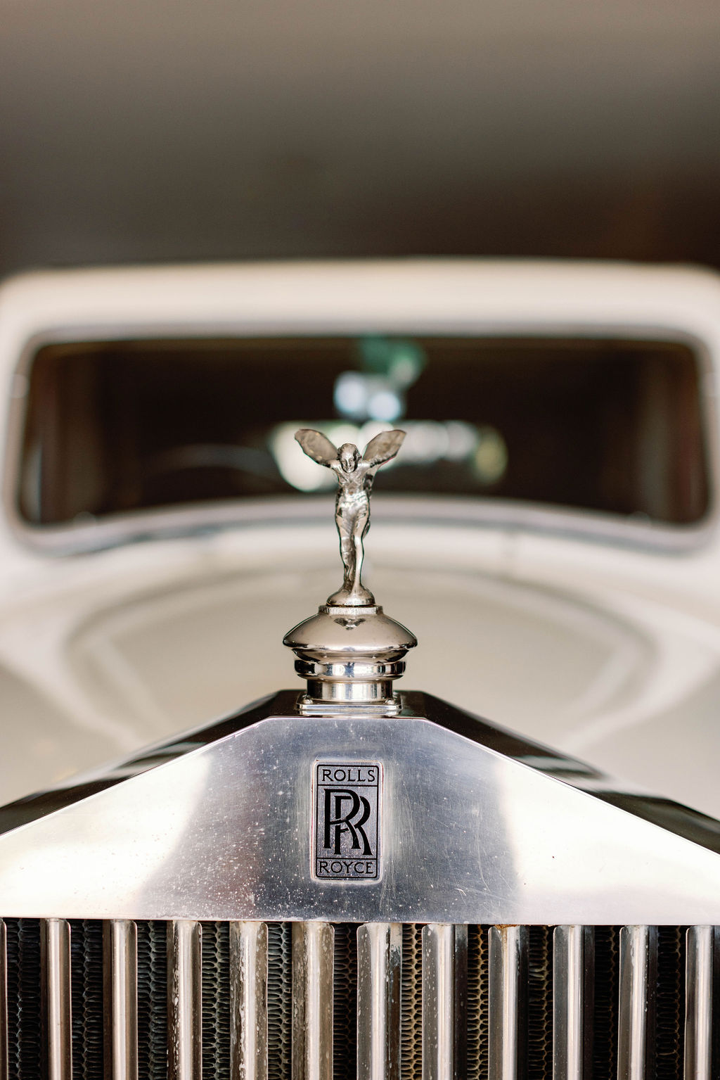 Rolls Royce that the couple hired for their wedding at Mission Santa Barbara wedding | Photo by Sarah Block Photography