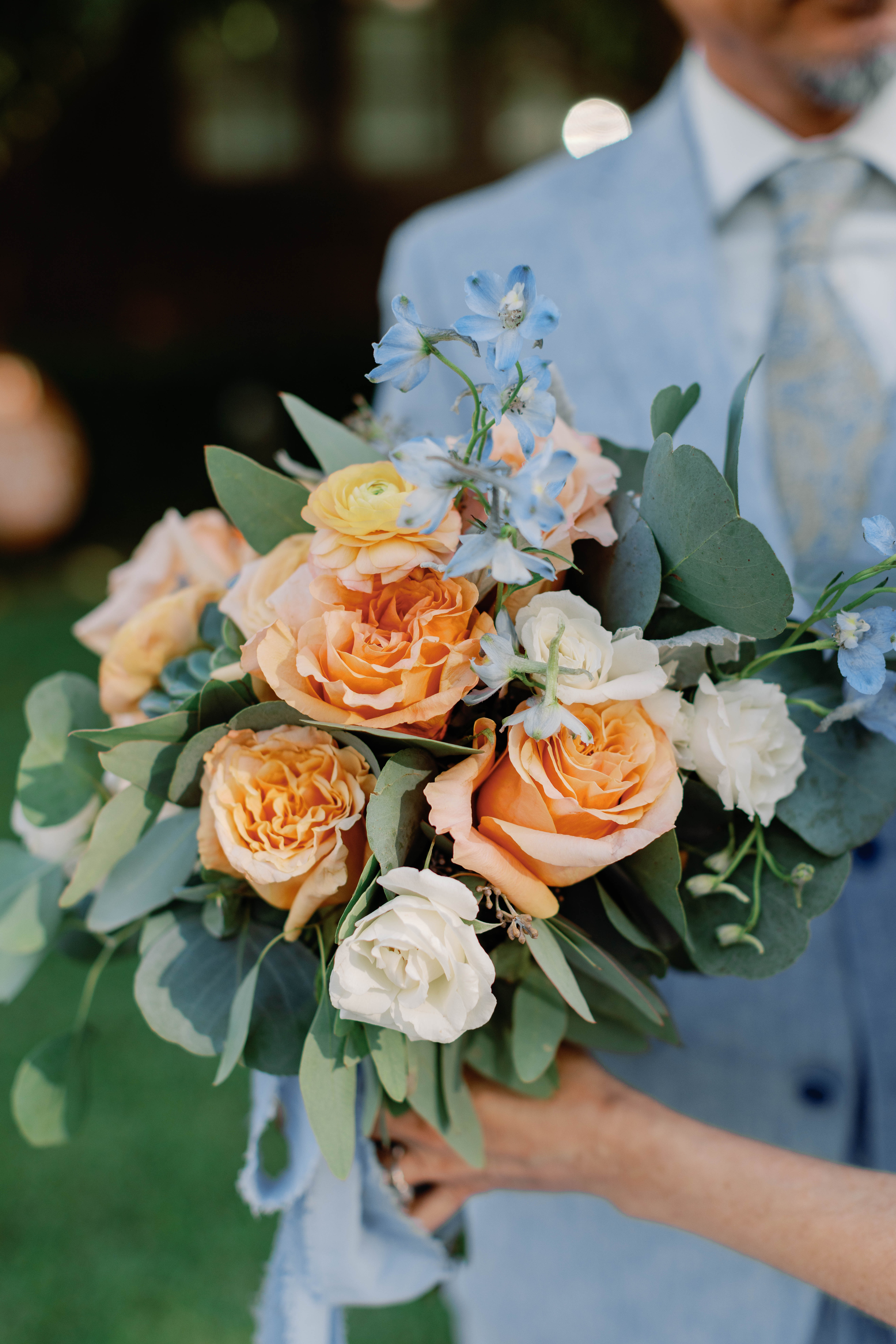 Bridal bouquet closeup at Chapel of Orange | Photo by Sarah Block Photography